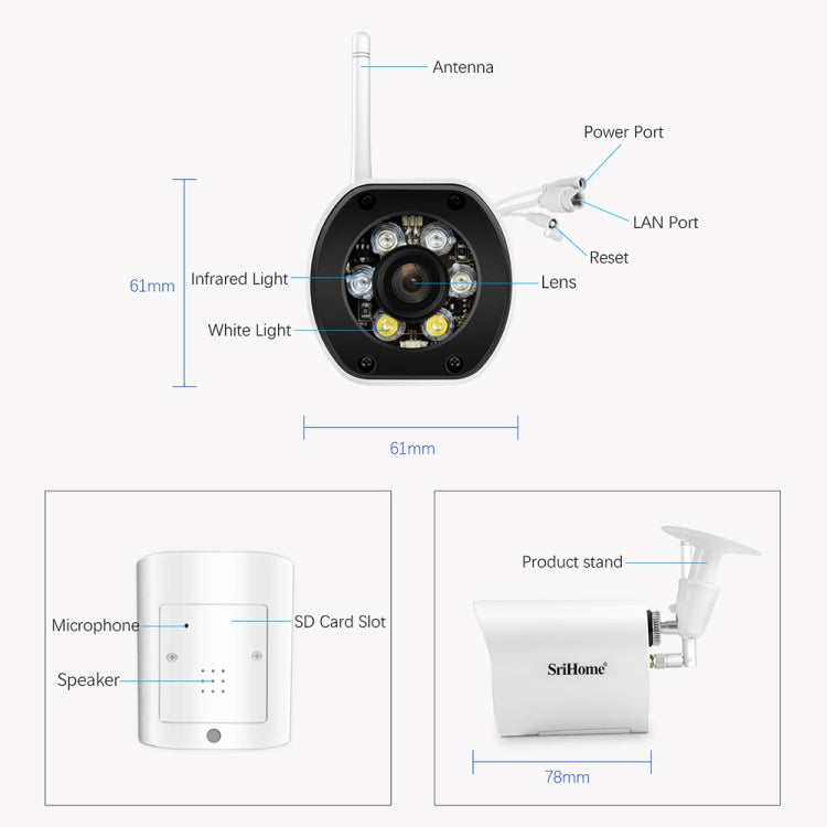 SriHome SH034C 4.0MP AI Humanoid Tracking WiFi Outdoor Surveillance Camera(EU Plug) - free shipping - PMC TechLife - Order now!