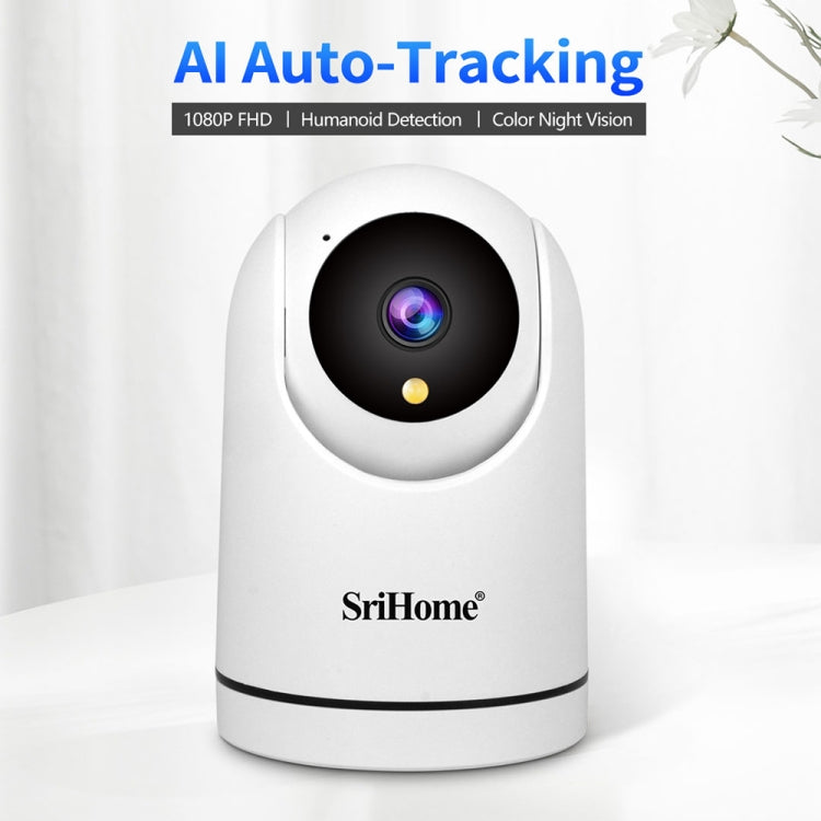 SriHome SH042 2.0MP 1080P HD AI WiFi Pan-tilt Surveillance Camera(EU Plug) - Wireless Camera by SriHome | Online Shopping South Africa | PMC TechLife