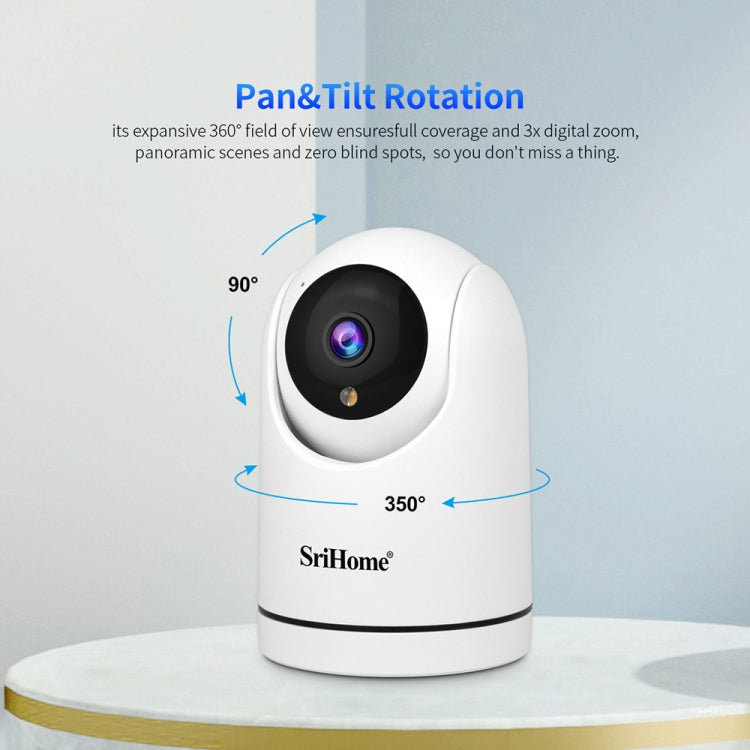 SriHome SH042 2.0MP 1080P HD AI WiFi Pan-tilt Surveillance Camera(EU Plug) - Wireless Camera by SriHome | Online Shopping South Africa | PMC TechLife