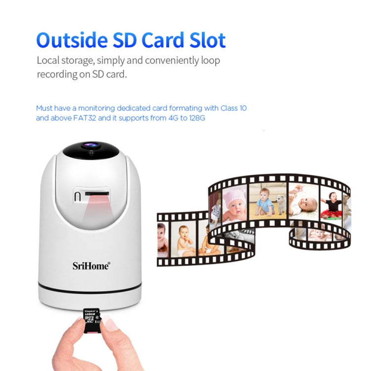 SriHome SH042 2.0MP 1080P HD AI WiFi Pan-tilt Surveillance Camera(EU Plug)
