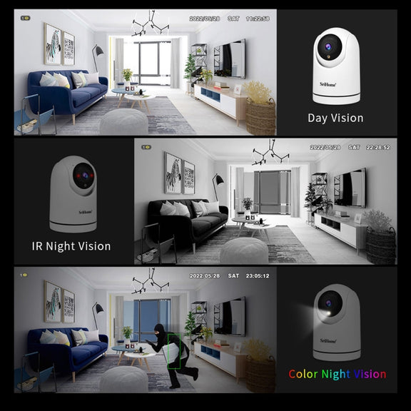 SriHome SH042 2.0MP 1080P HD AI WiFi Pan-tilt Surveillance Camera(EU Plug)