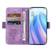For OPPO Reno 7 Pro 5G BETOPNICE Dual-side Buckle Leather Phone Case(Purple)