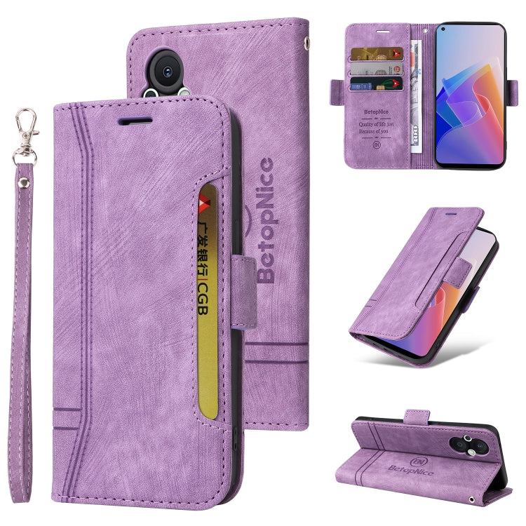 For OPPO Reno 7Z 5G BETOPNICE Dual-side Buckle Leather Phone Case(Purple) - free shipping - PMC TechLife - Order now!