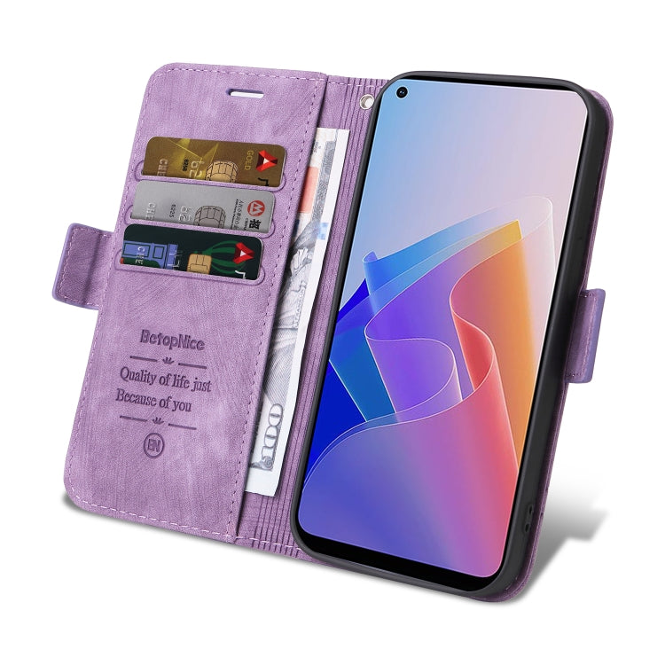 For OPPO Reno 7Z 5G BETOPNICE Dual-side Buckle Leather Phone Case(Purple) - free shipping - PMC TechLife - Order now!