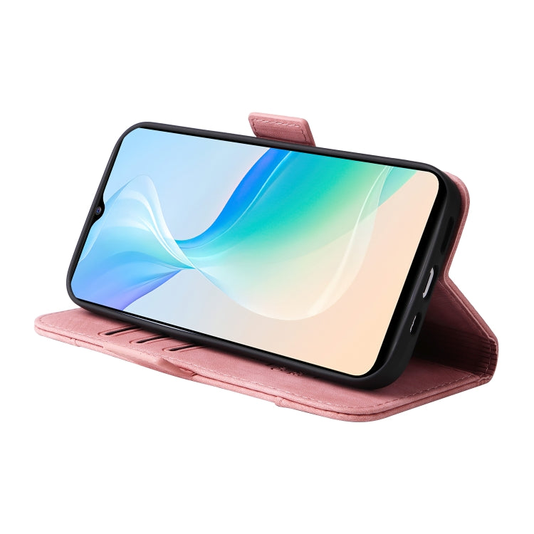 For vivo Y76 5G BETOPNICE Dual-side Buckle Leather Phone Case(Pink) - vivo Cases by BETOPNICE | Online Shopping South Africa | PMC TechLife | Buy Now Pay Later Mobicred