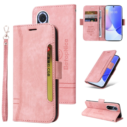 For Huawei nova 9 BETOPNICE Dual-side Buckle Leather Phone Case(Pink) - Huawei Cases by BETOPNICE | Online Shopping South Africa | PMC Jewellery | Buy Now Pay Later Mobicred