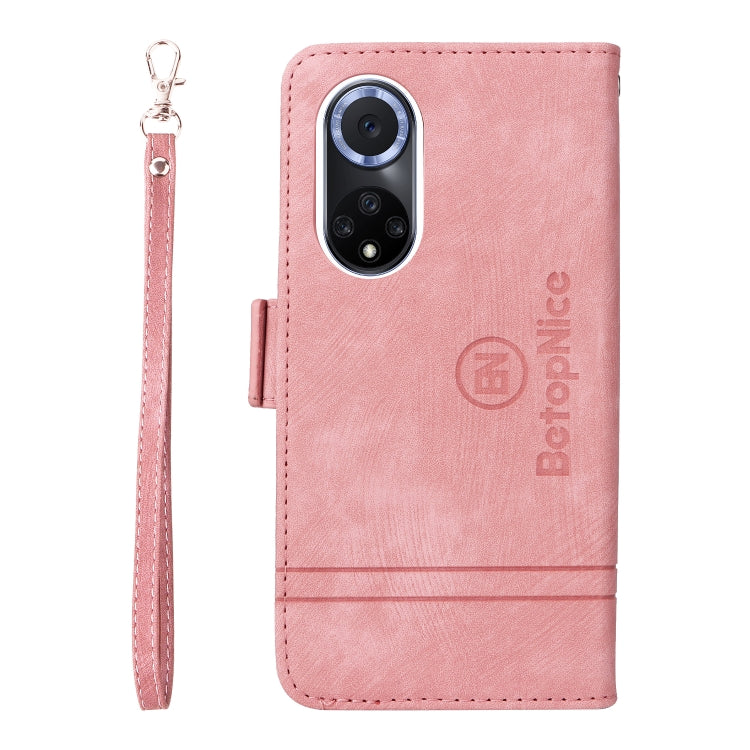 For Huawei nova 9 BETOPNICE Dual-side Buckle Leather Phone Case(Pink) - Huawei Cases by BETOPNICE | Online Shopping South Africa | PMC Jewellery | Buy Now Pay Later Mobicred