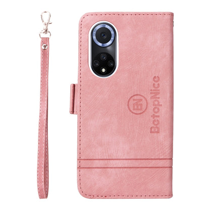 For Huawei nova 9 BETOPNICE Dual-side Buckle Leather Phone Case(Pink) - Huawei Cases by BETOPNICE | Online Shopping South Africa | PMC Jewellery | Buy Now Pay Later Mobicred