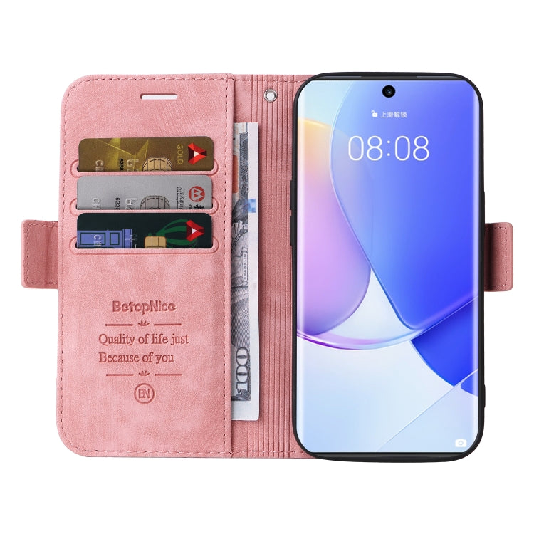 For Huawei nova 9 BETOPNICE Dual-side Buckle Leather Phone Case(Pink) - Huawei Cases by BETOPNICE | Online Shopping South Africa | PMC TechLife | Buy Now Pay Later Mobicred