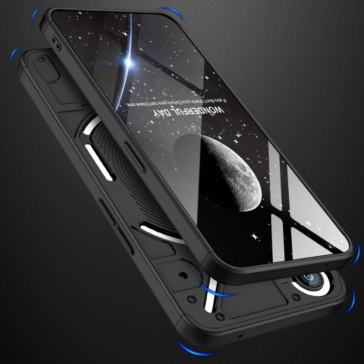 For Nothing Phone 1 GKK Three Stage Splicing Full Coverage PC Phone Case(Black)