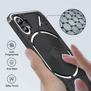 For Nothing Phone 1 GKK Three Stage Splicing Full Coverage PC Phone Case(Black Silver)