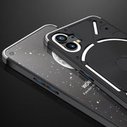 For Nothing Phone 1 GKK Three Stage Splicing Full Coverage PC Phone Case(Black Silver)