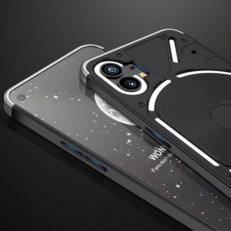 For Nothing Phone 1 GKK Three Stage Splicing Full Coverage PC Phone Case(Black Silver)