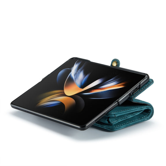 For Samsung Galaxy Z Fold4 CaseMe 008 Detachable Multifunctional Leather Phone Case(Blue)