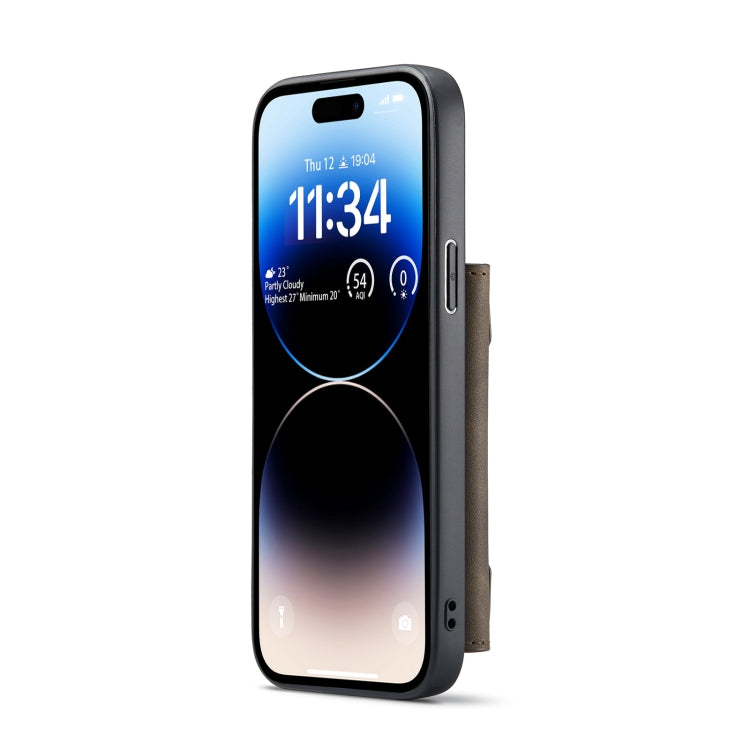 For iPhone 14 Pro Max DG.MING M2 Series 3-Fold Card Bag Leather Case(Coffee) - iPhone 14 Pro Max Cases by DG.MING | Online Shopping South Africa | PMC TechLife | Buy Now Pay Later Mobicred