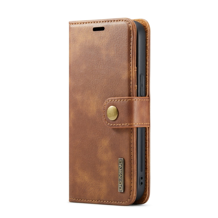 For iPhone 14 Pro Max DG.MING Crazy Horse Texture Detachable Magnetic Leather Case(Brown) - iPhone 14 Pro Max Cases by DG.MING | Online Shopping South Africa | PMC TechLife | Buy Now Pay Later Mobicred
