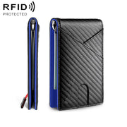 W2108A1 RFID Carbon fiber Business Wallet For Men(Blue)