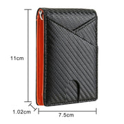 W2108A1 RFID Carbon fiber Business Wallet For Men(Black)