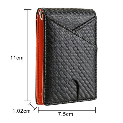 W2108A1 RFID Carbon fiber Business Wallet For Men(Orange) - free shipping - PMC Jewellery - Order now!