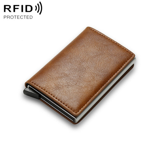 C1804H1 RFID Carbon Fiber Wallet For Men(Brown) - Antimagnetic RFID Package by PMC Jewellery | Online Shopping South Africa | PMC Jewellery | Buy Now Pay Later Mobicred