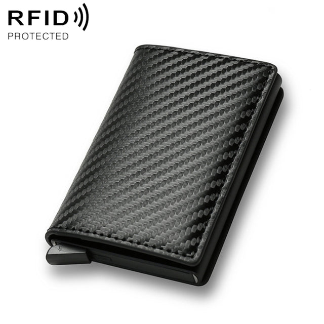 C1804H1 RFID Carbon Fiber Wallet For Men(Black Carbon Fibers)