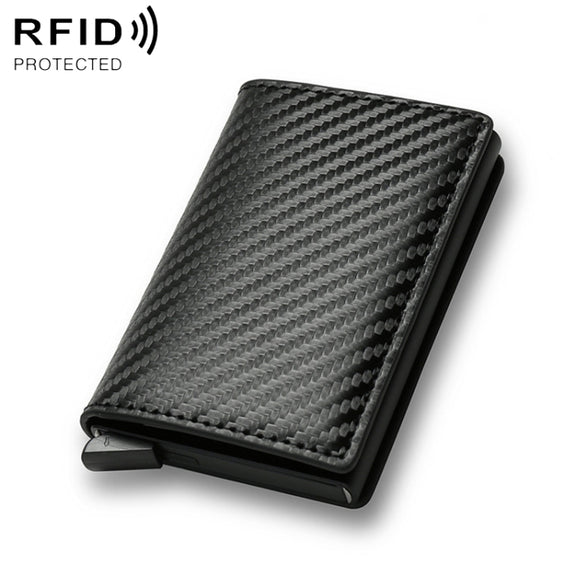 C1804H1 RFID Carbon Fiber Wallet For Men(Black Carbon Fibers)