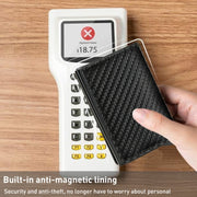 C1804H1 RFID Carbon Fiber Wallet For Men(Black Carbon Fibers)