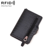 C1911H9 RFID Multi-card PU Leather Metal Card Package(Carbon Fibers Black)