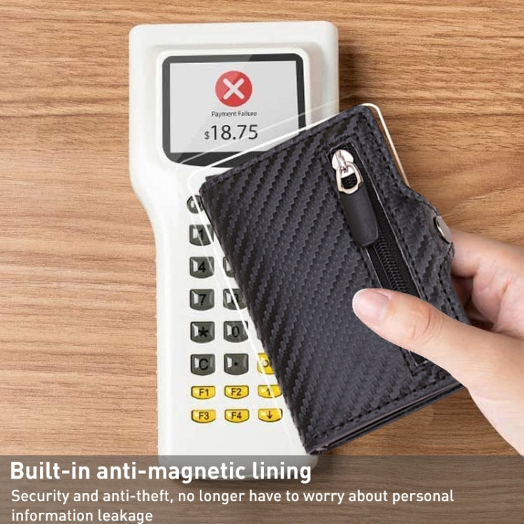 C1911H9 RFID Multi-card PU Leather Metal Card Package(Carbon Fibers Black) - Antimagnetic RFID Package by PMC TechLife | Online Shopping South Africa | PMC TechLife | Buy Now Pay Later Mobicred