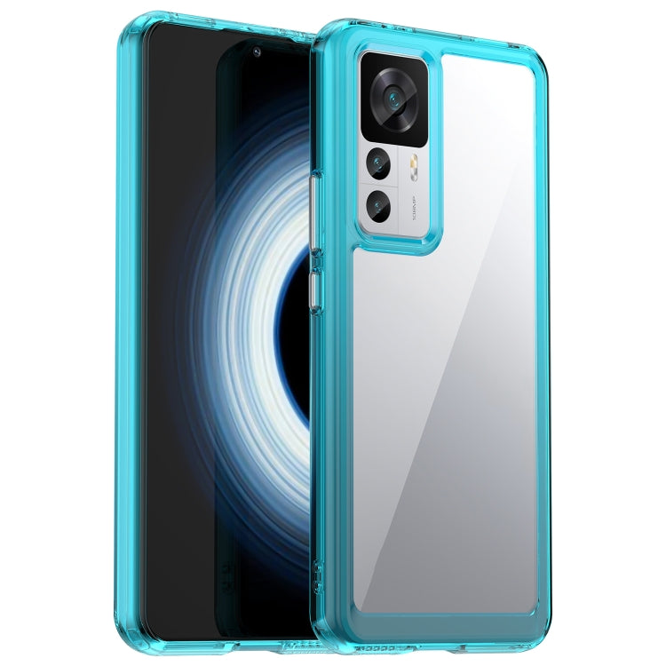 For Xiaomi Redmi K50 Ultra/Xiaomi 12T/Xiaomi 12T Pro Colorful Series Acrylic + TPU Phone Case(Transparent Blue) - free shipping - PMC TechLife - Order now!