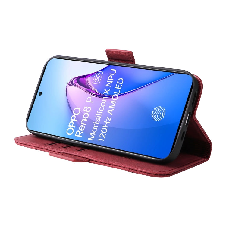 For OPPO Reno8 Pro 5G Global / Reno8 Pro+ BETOPNICE Dual-side Buckle Leather Phone Case(Red)