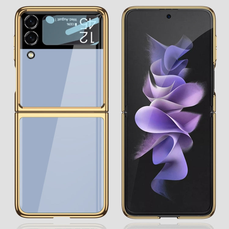 For Samsung Galaxy Z Flip4 GKK Integrated Electroplating Painted Glass Phone Case(Black) - free shipping - PMC TechLife - Order now!