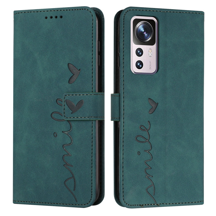For Xiaomi 12T/12T Pro/Redmi K50 Ultra Skin Feel Heart Pattern Leather Phone Case(Green) - free shipping - PMC TechLife - Order now!