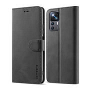 For Xiaomi 12T / 12T Pro LC.IMEEKE Calf Texture Leather Phone Case(Black)