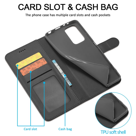 For Xiaomi 12T / 12T Pro LC.IMEEKE Calf Texture Leather Phone Case(Black)