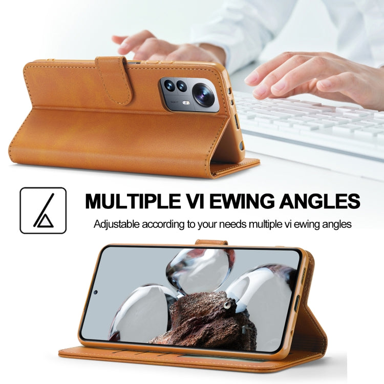 For Xiaomi 12T / 12T Pro LC.IMEEKE Calf Texture Leather Phone Case(Yellow) - free shipping - PMC TechLife - Order now!