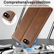 For iPhone SE 2022 / SE 2020 / 8 / 7 LC.IMEEKE RFID Anti-theft Leather Phone Case(Brown)