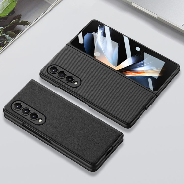 For Samsung Galaxy Z Fold4 GKK Integrated Ultra-thin Folding Leather Phone Case with Stand(Carbon Fiber) - Galaxy Z Fold4 5G Cases by GKK | Online Shopping South Africa | PMC TechLife | Buy Now Pay Later Mobicred