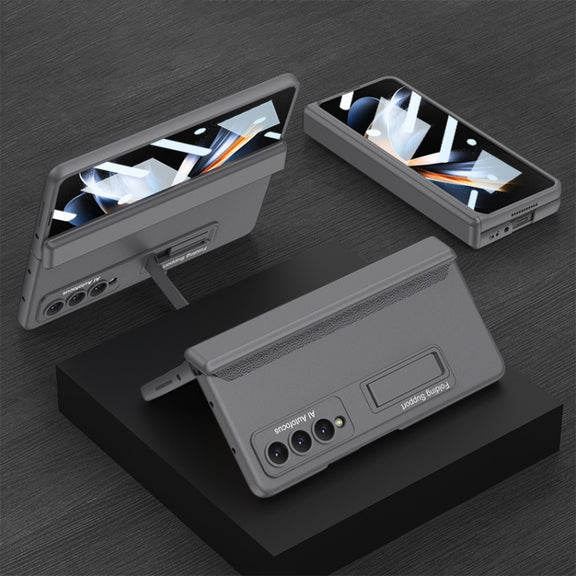 For Samsung Galaxy Z Fold4 GKK Integrated Magnetic Hinge Folding Phone Case(Grey)