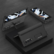 For Samsung Galaxy Z Fold4 GKK Integrated Magnetic Hinge Folding Phone Case(Black)
