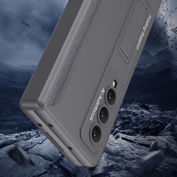 For Samsung Galaxy Z Fold4 GKK Integrated Magnetic Hinge Folding Phone Case(Silver)
