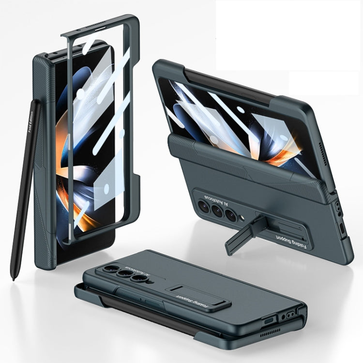 For Samsung Galaxy Z Fold4 GKK Integrated Magnetic Folding Phone Case with Pen Slot(Green) - Galaxy Z Fold4 5G Cases by GKK | Online Shopping South Africa | PMC TechLife | Buy Now Pay Later Mobicred