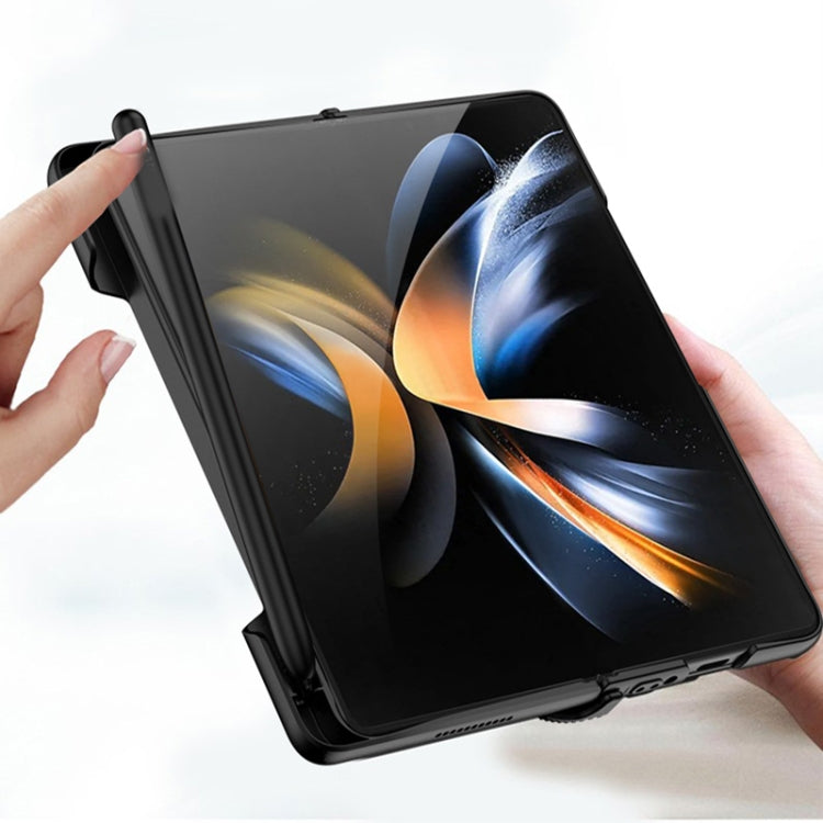 For Samsung Galaxy Z Fold4 GKK Integrated Magnetic Folding Phone Case with Pen Slot(Silver) - Galaxy Z Fold4 5G Cases by GKK | Online Shopping South Africa | PMC TechLife