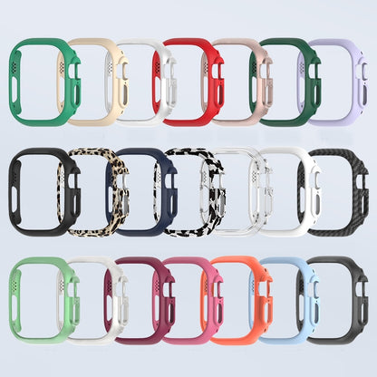 For Apple Watch Ultra 49mm PC Hollow Electroplating Protective Case(Carbon Fibre) - Watch Cases by PMC Jewellery | Online Shopping South Africa | PMC Jewellery | Buy Now Pay Later Mobicred