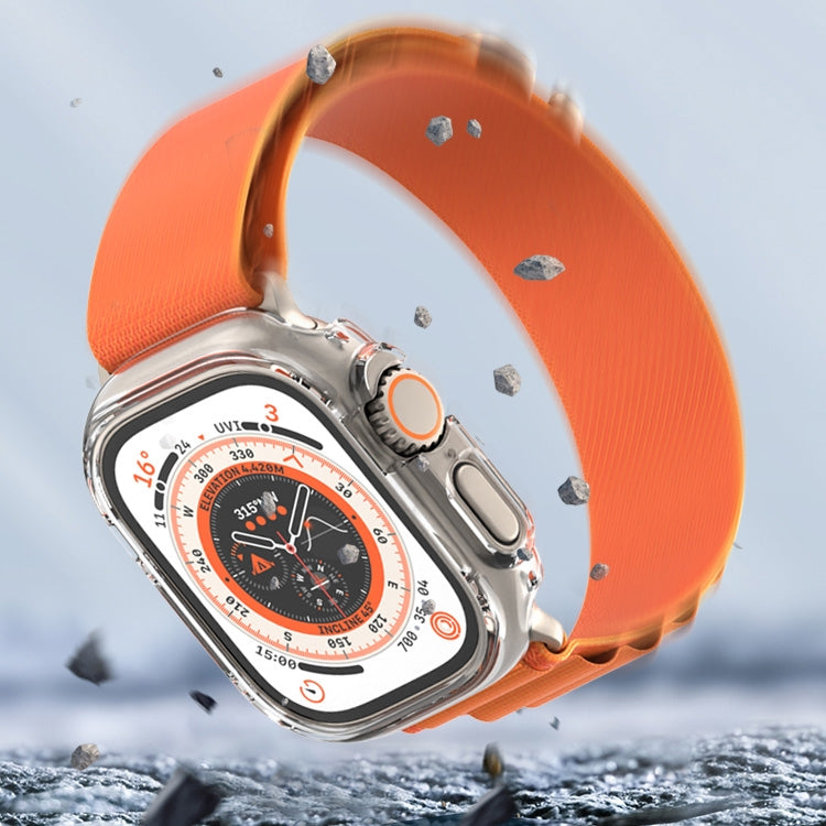 For Apple Watch Ultra 49mm PC Hollow Electroplating Protective Case(Carbon Fibre) - Watch Cases by PMC Jewellery | Online Shopping South Africa | PMC Jewellery | Buy Now Pay Later Mobicred