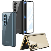 For Samsung Galaxy Z Fold4 GKK Integrated Magnetic Hinged Phantom Phone Case(Wine Red)