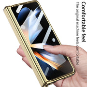 For Samsung Galaxy Z Fold4 GKK Integrated Magnetic Hinged Phantom Phone Case(Wine Red)