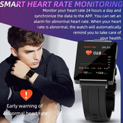 KS01 1.85-inch black Bluetooth smartwatch