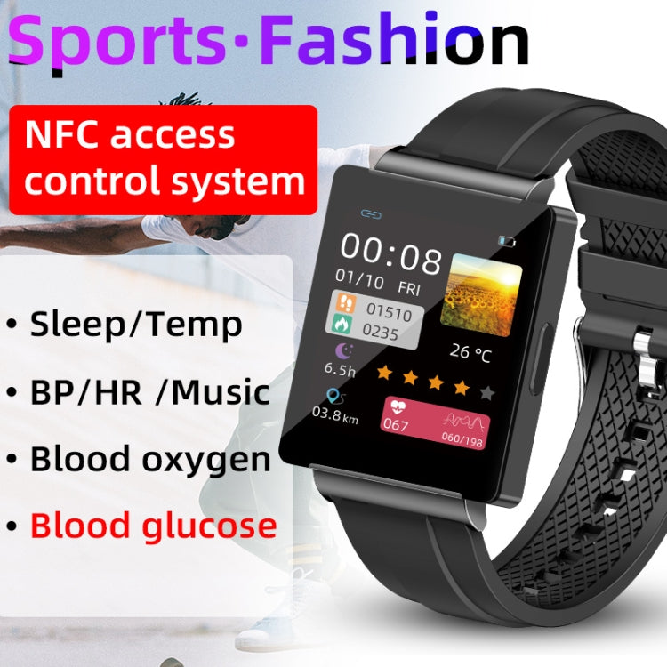 KS01 1.85 Inch Smart Watch Supports Blood Glucose Detection, Blood Pressure Detection, Blood Oxygen Detection(Black) - Smart Watches by PMC Jewellery | Online Shopping South Africa | PMC Jewellery | Buy Now Pay Later Mobicred