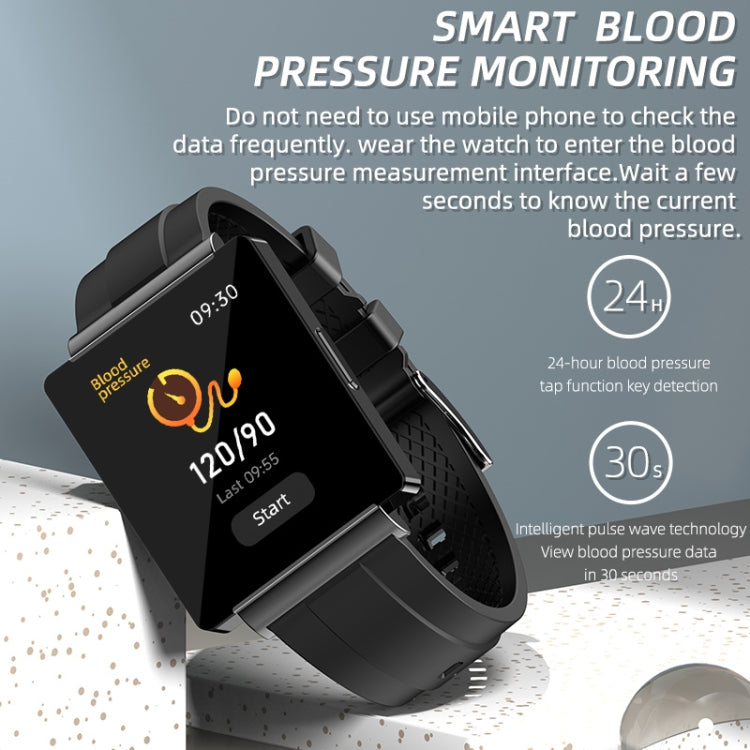 KS01 1.85 Inch Smart Watch Supports Blood Glucose Detection, Blood Pressure Detection, Blood Oxygen Detection(Black) - Smart Watches by PMC Jewellery | Online Shopping South Africa | PMC Jewellery | Buy Now Pay Later Mobicred